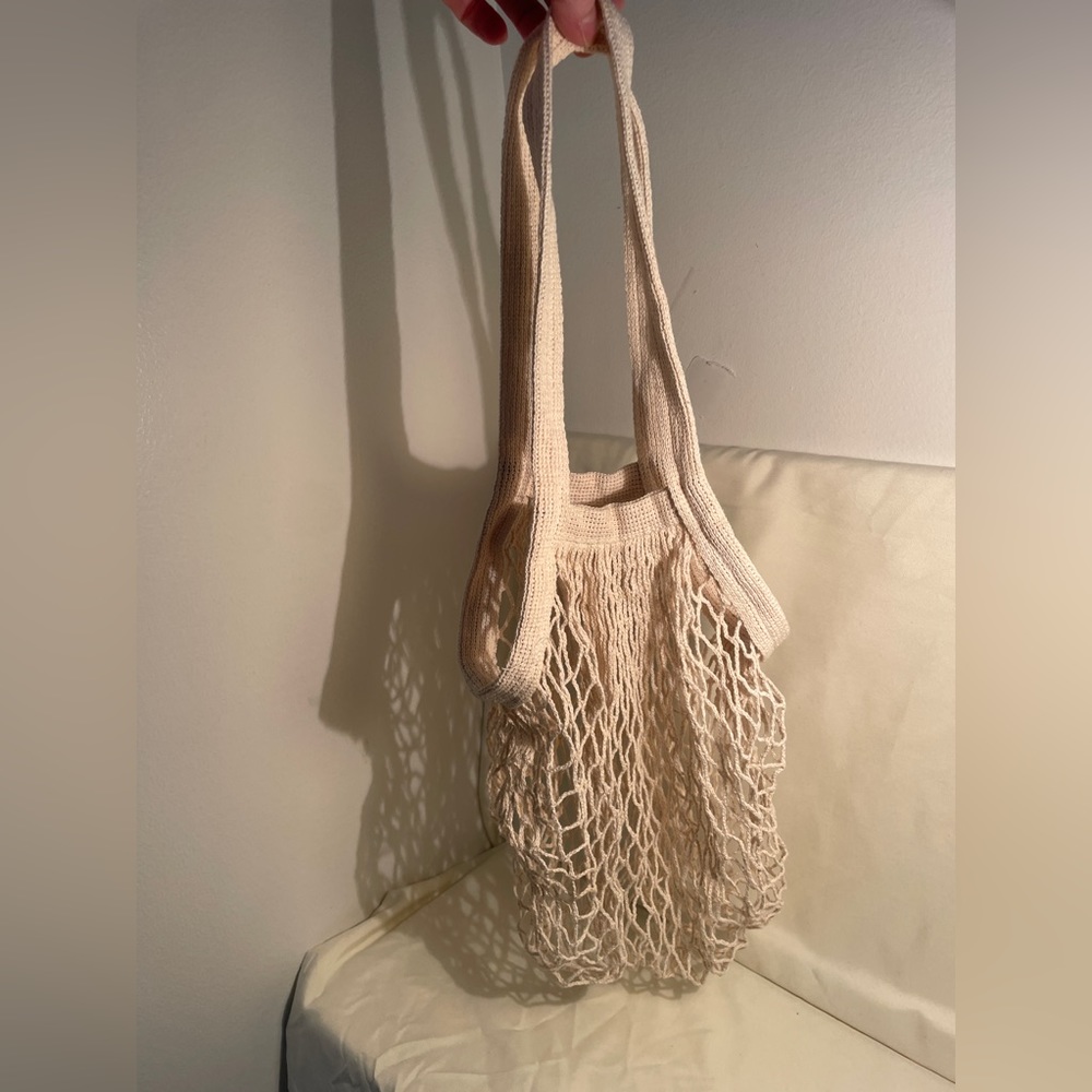 French grocery bag, cream